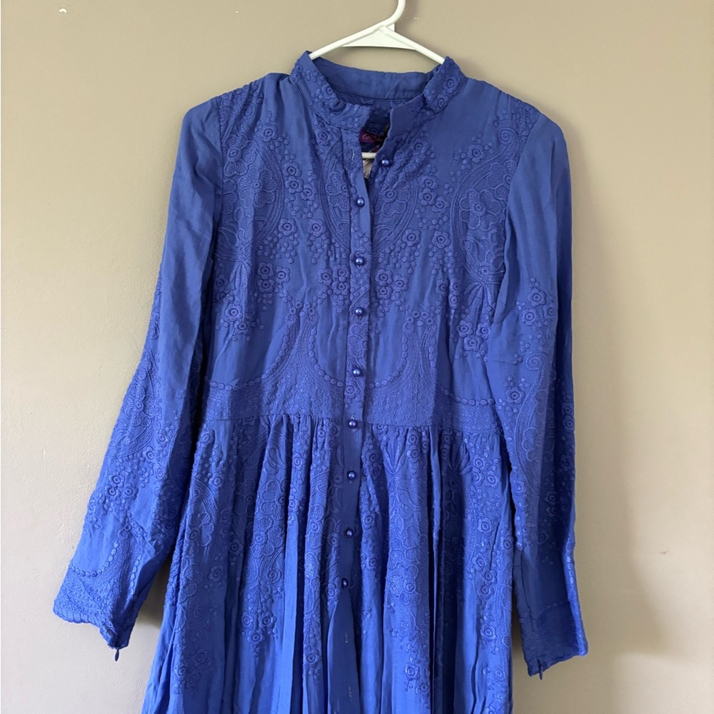 Elegant Blue Maxi Dress